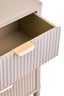 Heritage Reed Detail Taupe Three Drawer Wooden Chest