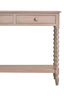 Heritage Two Drawer Bobble Detail Grey Wooden Console Table