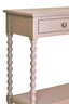 Heritage Two Drawer Bobble Detail Grey Wooden Console Table