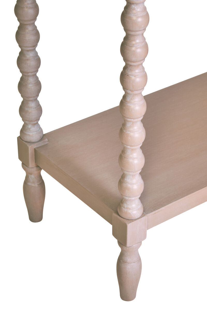 Heritage Two Drawer Bobble Detail Grey Wooden Console Table