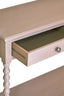 Heritage Two Drawer Bobble Detail Grey Wooden Console Table