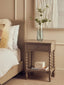 Heritage One Drawer Bobble Detail Grey Wooden Side Table