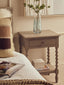 Heritage One Drawer Bobble Detail Grey Wooden Side Table