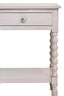 Heritage One Drawer Bobble Detail Grey Wooden Side Table