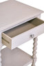 Heritage One Drawer Bobble Detail Grey Wooden Side Table