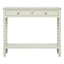 Heritage Two Drawer Bobble Detail Ivory Wooden Console Table