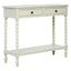 Heritage Two Drawer Bobble Detail Ivory Wooden Console Table