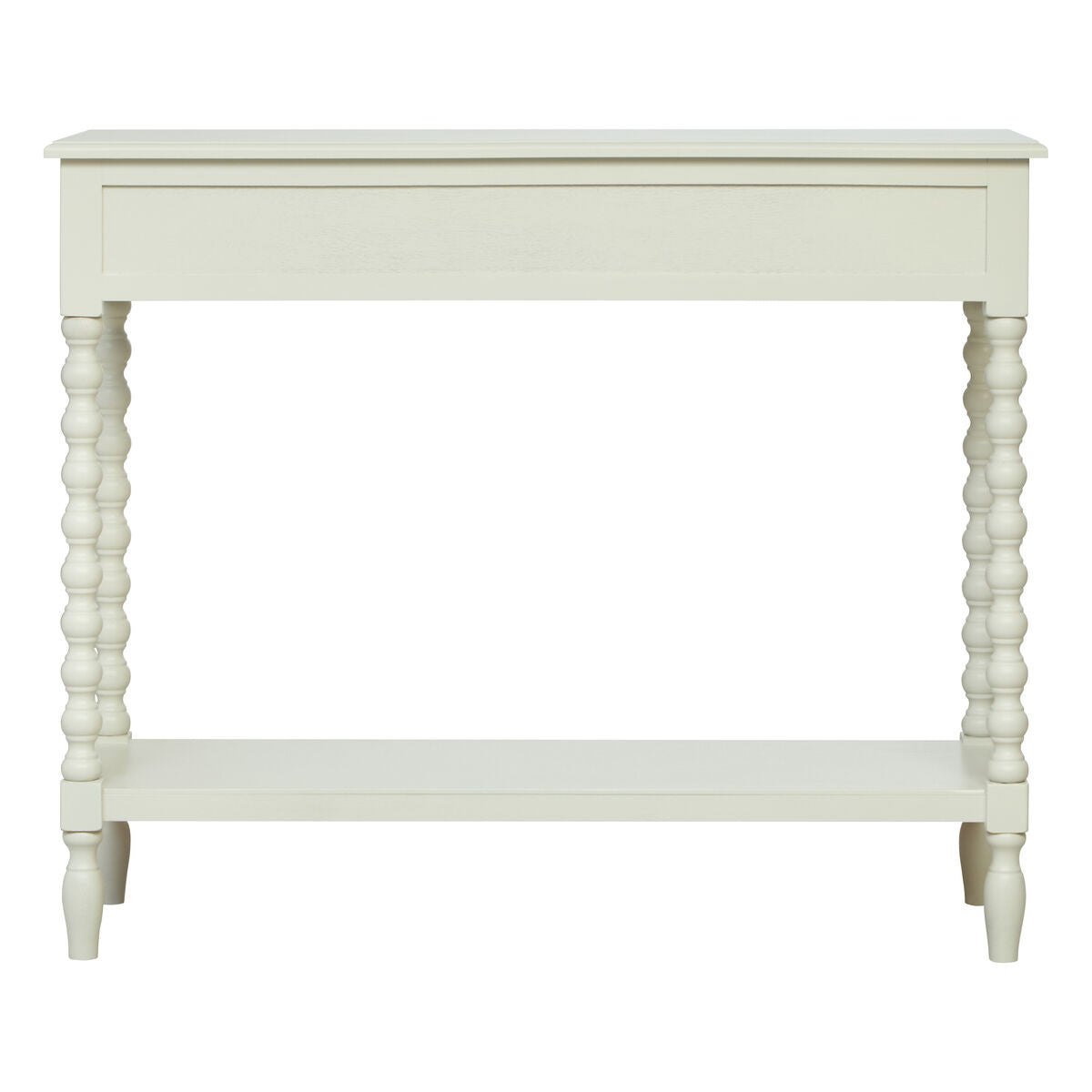 Heritage Two Drawer Bobble Detail Ivory Wooden Console Table