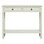 Heritage Two Drawer Bobble Detail Ivory Wooden Console Table