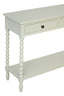 Heritage Two Drawer Bobble Detail Ivory Wooden Console Table