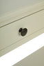 Heritage Two Drawer Bobble Detail Ivory Wooden Console Table