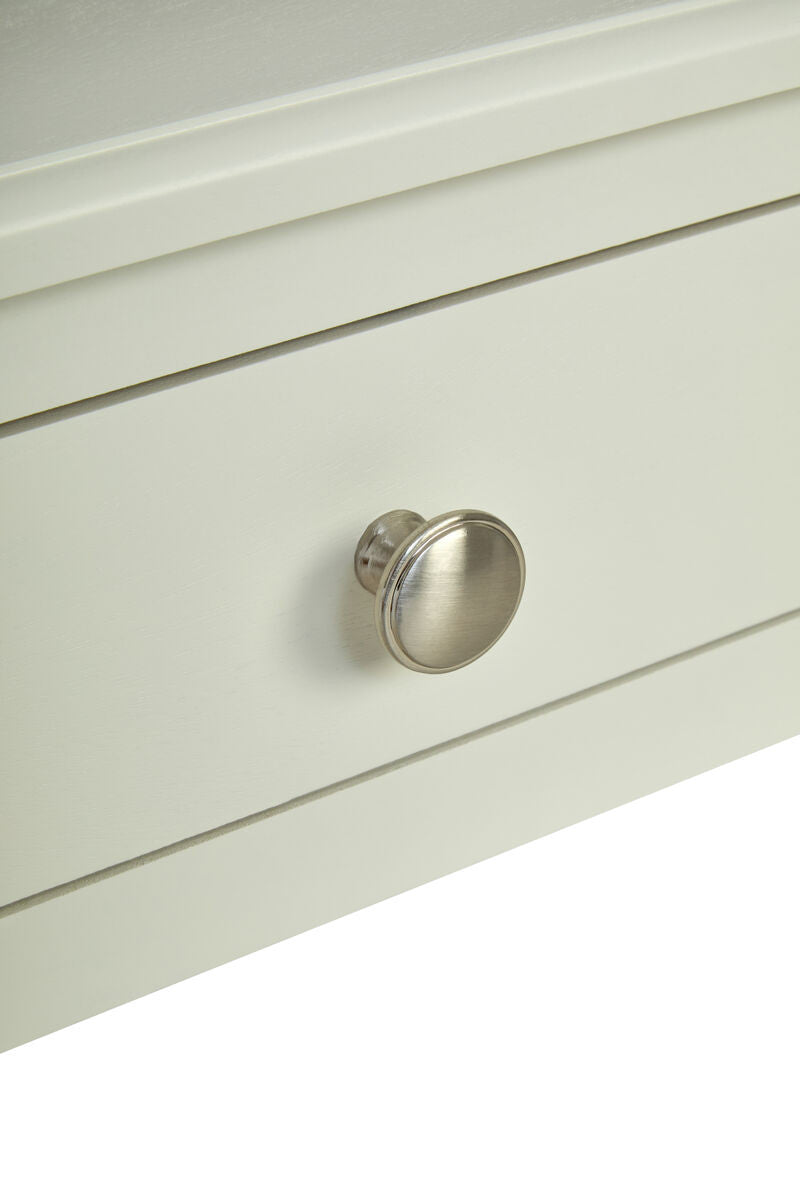 Heritage Two Drawer Bobble Detail Ivory Wooden Console Table