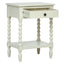 Heritage One Drawer Bobble Detail Ivory Wooden Bedside Table