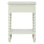 Heritage One Drawer Bobble Detail Ivory Wooden Bedside Table