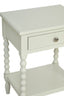 Heritage One Drawer Bobble Detail Ivory Wooden Bedside Table