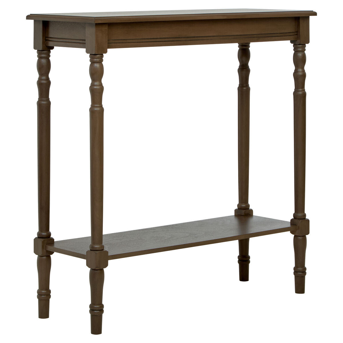 Heritage Dark Brown Rectangular Wooden Console Table