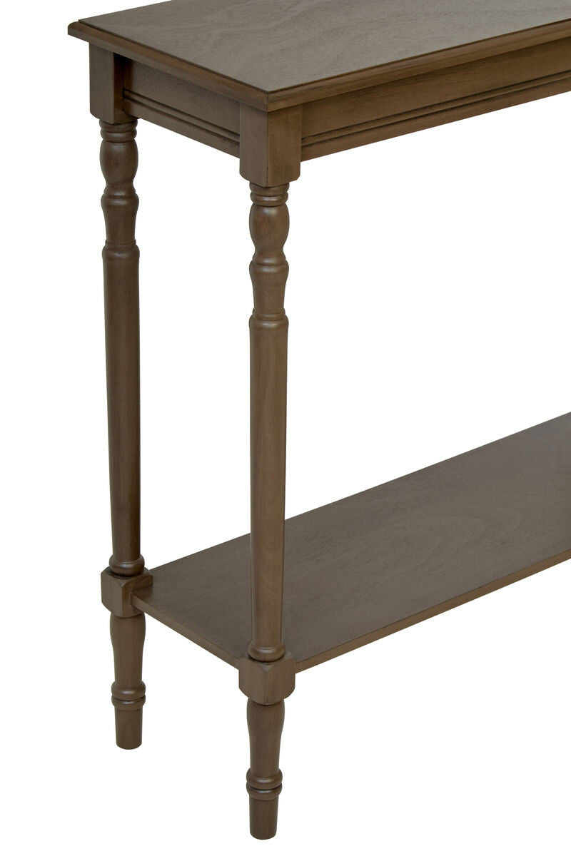 Heritage Dark Brown Rectangular Wooden Console Table