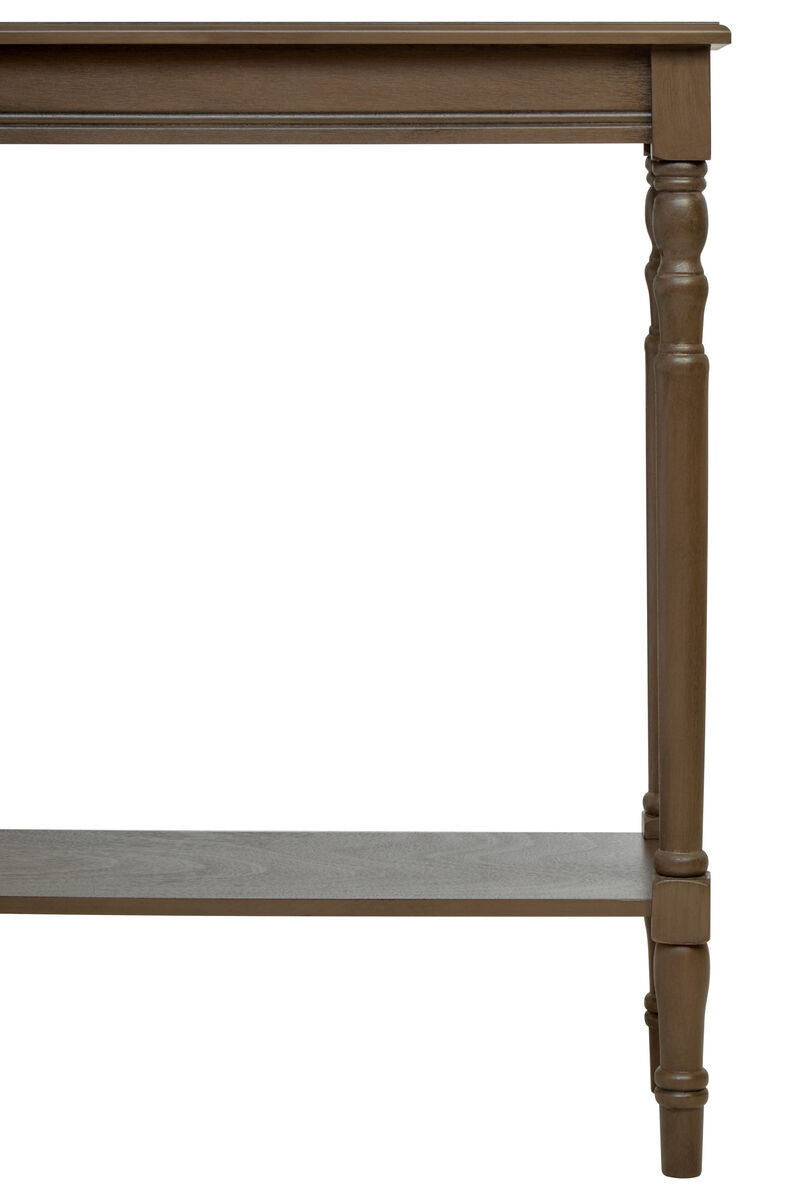 Heritage Dark Brown Rectangular Wooden Console Table