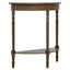 Heritage Dark Brown Half Moon Wooden Console Table