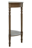 Heritage Dark Brown Half Moon Wooden Console Table