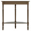 Heritage Dark Brown Half Moon Wooden Console Table