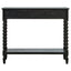 Heritage Two Drawer Bobble Detail Black Wooden Console Table