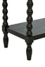 Heritage Two Drawer Bobble Detail Black Wooden Console Table