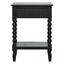 Heritage One Drawer Bobble Detail Black Wooden Bedside Table