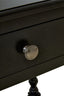 Heritage One Drawer Bobble Detail Black Wooden Bedside Table