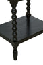 Heritage One Drawer Bobble Detail Black Wooden Bedside Table