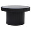 Trento Black Metal Round Ridge Detail Coffee Table