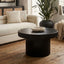 Trento Black Metal Round Ridge Detail Coffee Table