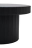 Trento Black Metal Round Ridge Detail Coffee Table