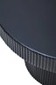 Trento Black Metal Round Ridge Detail Coffee Table