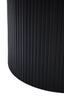 Trento Black Metal Round Ridge Detail Coffee Table