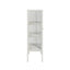Addison Warm White Metal and Fluted Glass Door Cabinet
