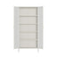 Addison Warm White Metal Fluted Glass Door Tall Cabinet