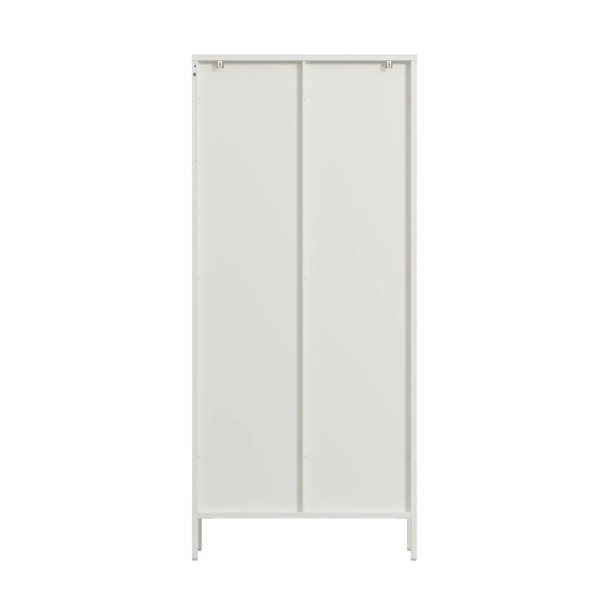 Addison Warm White Metal Fluted Glass Door Tall Cabinet