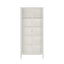 Addison Warm White Metal Fluted Glass Door Tall Cabinet
