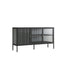 Addison Black Metal and Fluted Glass Door Sideboard