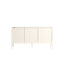 Addison Warm White Metal Fluted Glass Door Sideboard