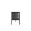 Addison Black Metal and Fluted Glass Door Media Unit