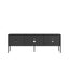 Addison Black Metal and Fluted Glass Door Media Unit