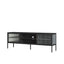 Addison Black Metal and Fluted Glass Door Media Unit