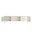 Addison Warm White Metal Fluted Glass Door Media Unit