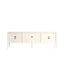Addison Warm White Metal Fluted Glass Door Media Unit