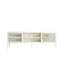 Addison Warm White Metal Fluted Glass Door Media Unit