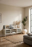 Addison Warm White Metal Fluted Glass Door Media Unit