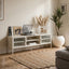 Addison Warm White Metal Fluted Glass Door Media Unit