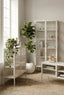 Addison Warm White Metal Fluted Glass Door Media Unit